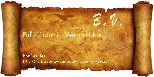 Bátori Veronika névjegykártya
